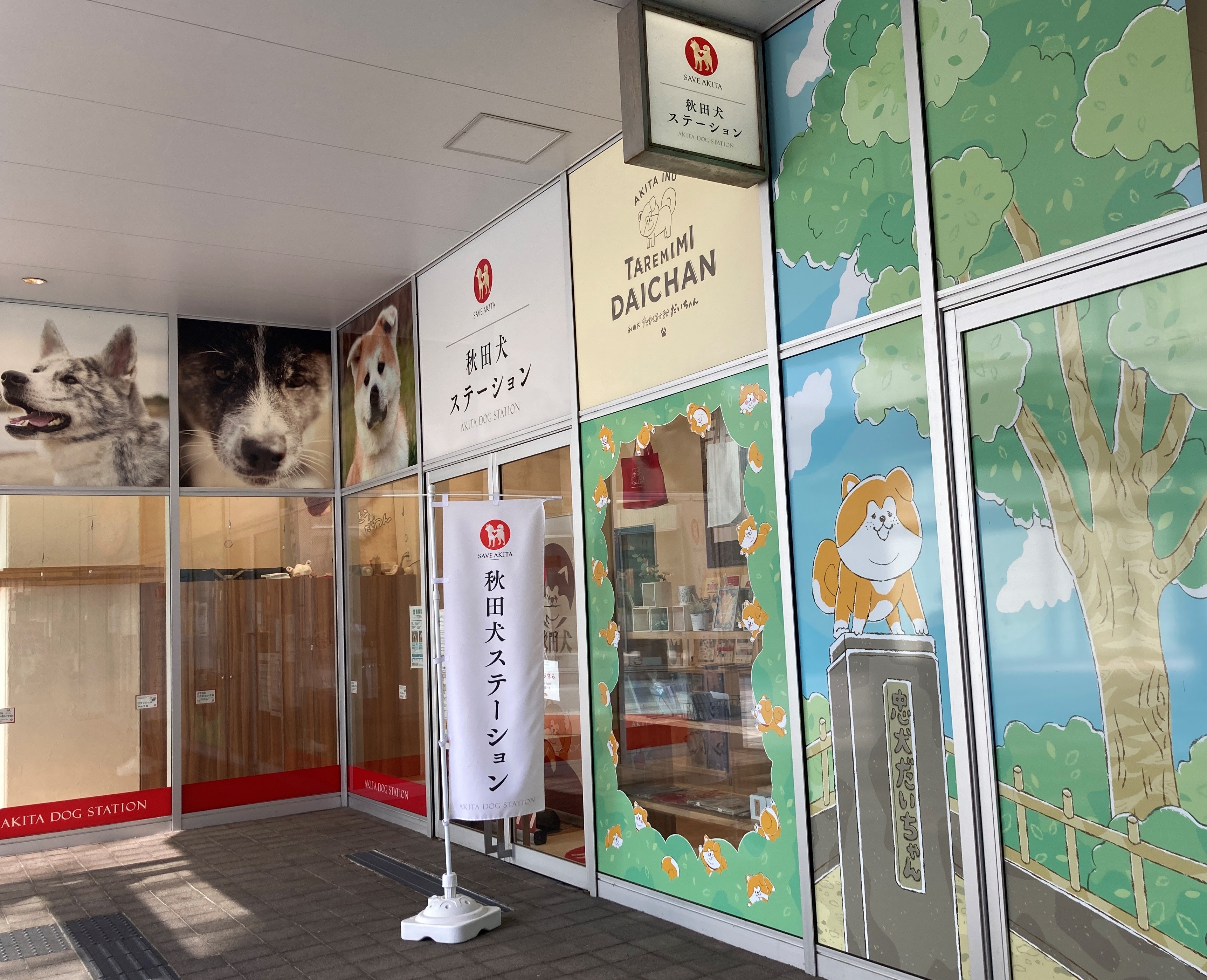 秋田犬ステーションと秋田犬サテライトステーションから、「秋田犬との交流」の時間変更と休止のお知らせです。